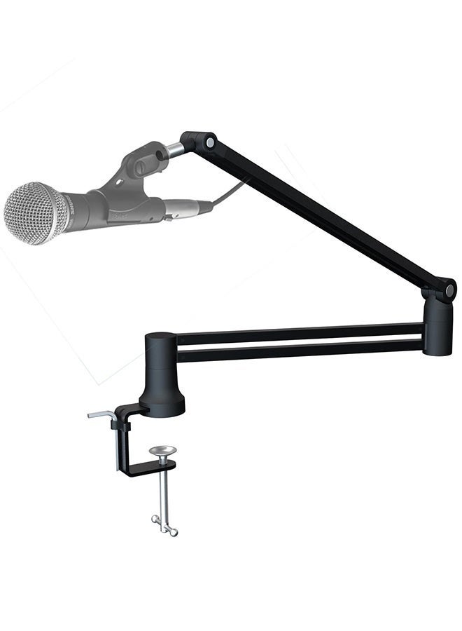 WALALLA Microphone Boom Arm with gimbal phone holder, Low Profile Adjustable Stick Microphone Arm Stand with Desk Mount Clamp, Screw Adapter, Cable Managemen - Image 4