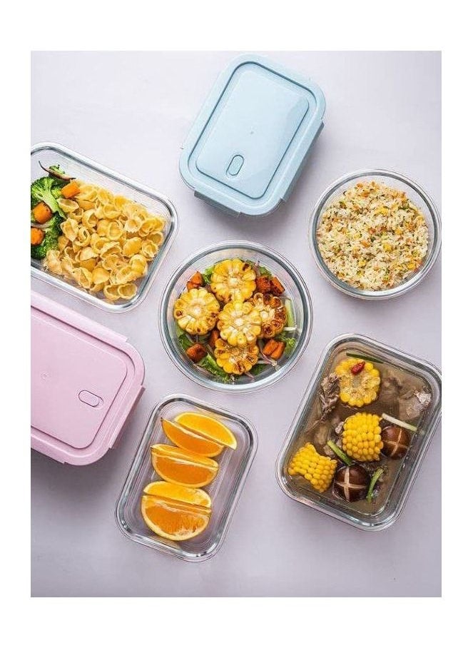 Generic - Glass Food Storage Containers with Lids Anti Leak Set of 3 Pieces 410 ml 680 ml  1040 ml - Image 1
