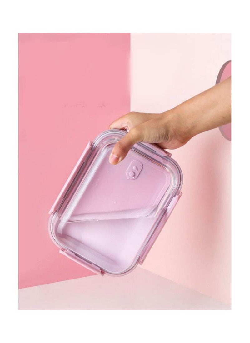 Generic - Glass Food Storage Containers with Lids Anti Leak Set of 3 Pieces 410 ml 680 ml  1040 ml - Image 1