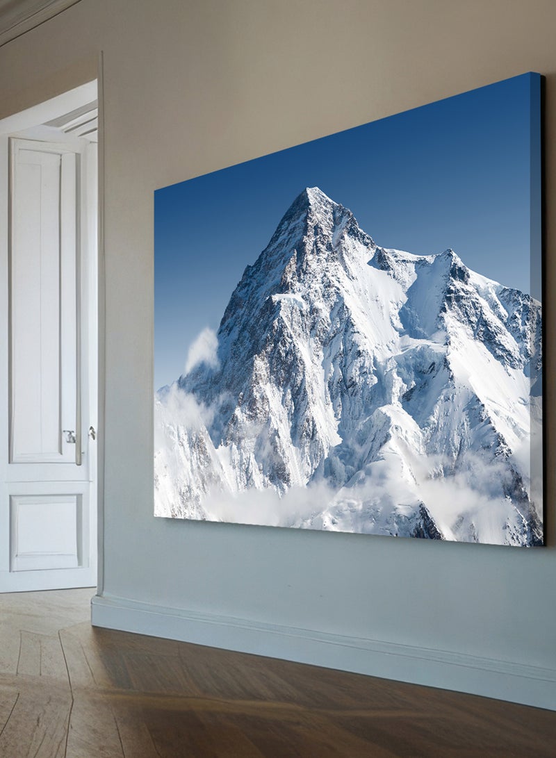 LOWHA Canvas Wall Art Stretched Over Wooden Frame with Scenery of K2 in Pakistan Second Highest Mountain on Earth - Image 2