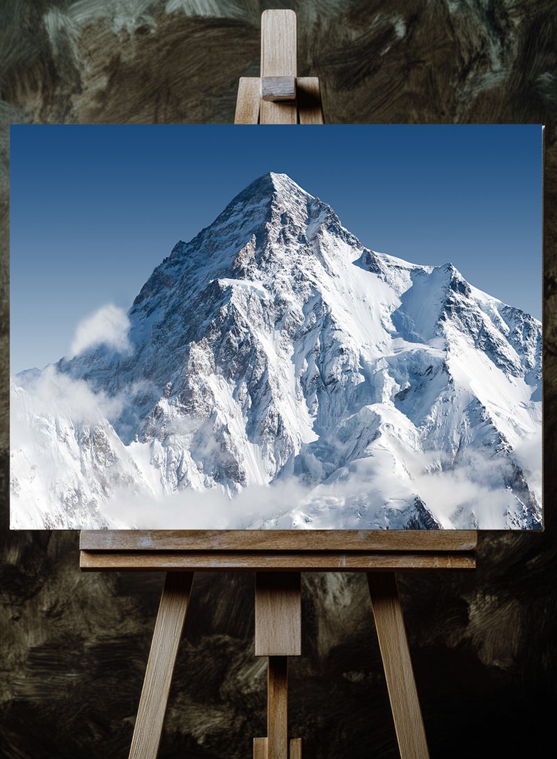 LOWHA Canvas Wall Art Stretched Over Wooden Frame with Scenery of K2 in Pakistan Second Highest Mountain on Earth - Image 3