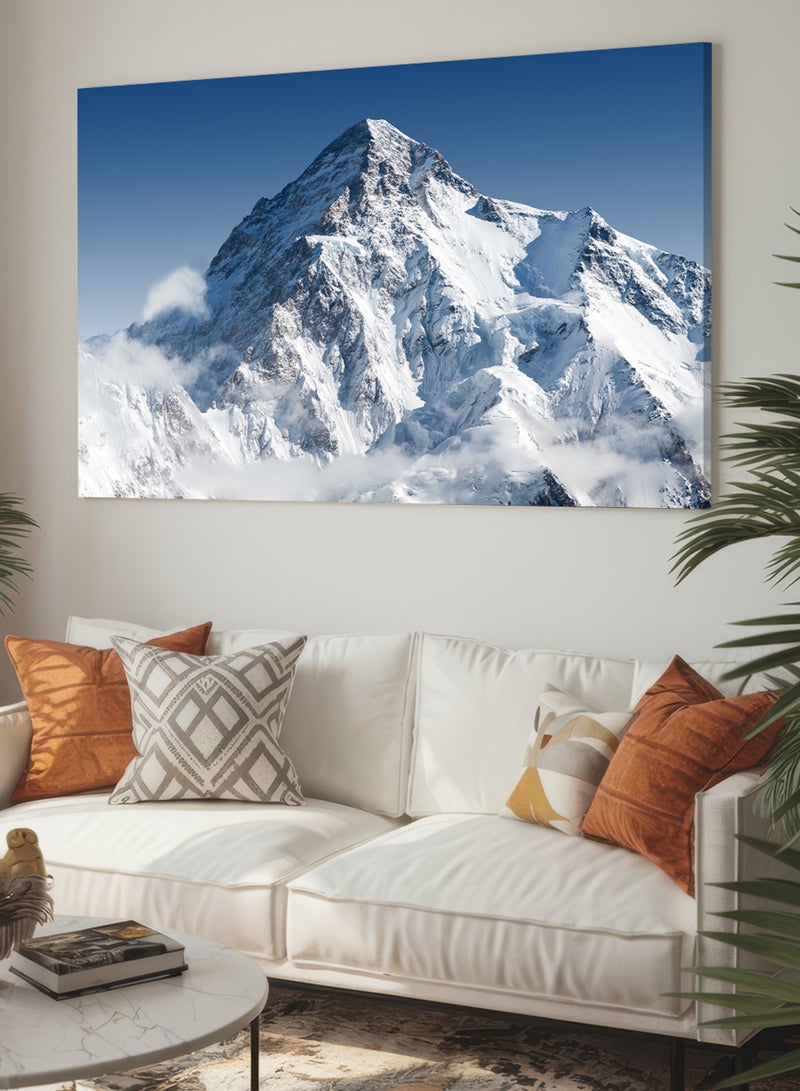 LOWHA Canvas Wall Art Stretched Over Wooden Frame with Scenery of K2 in Pakistan Second Highest Mountain on Earth - Image 5