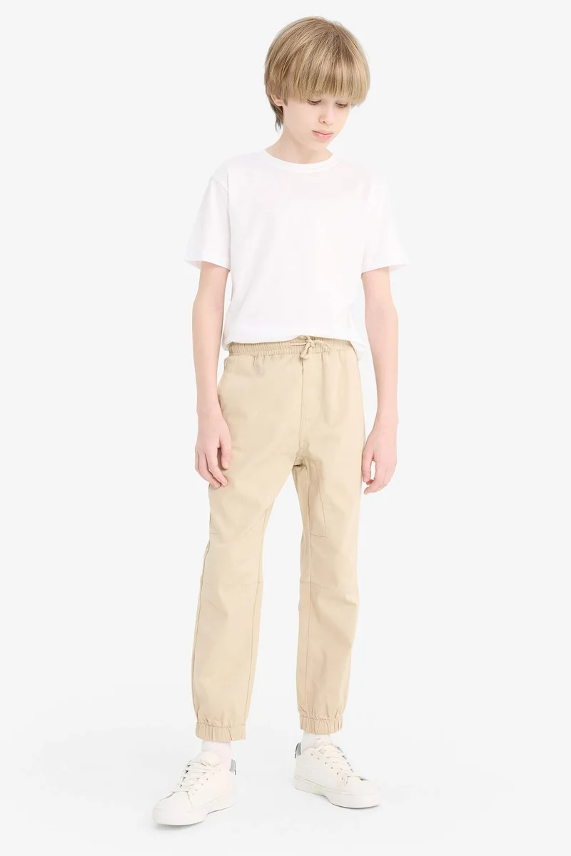 ديفاكتو Boy Elastic Leg Gabardine Joggers