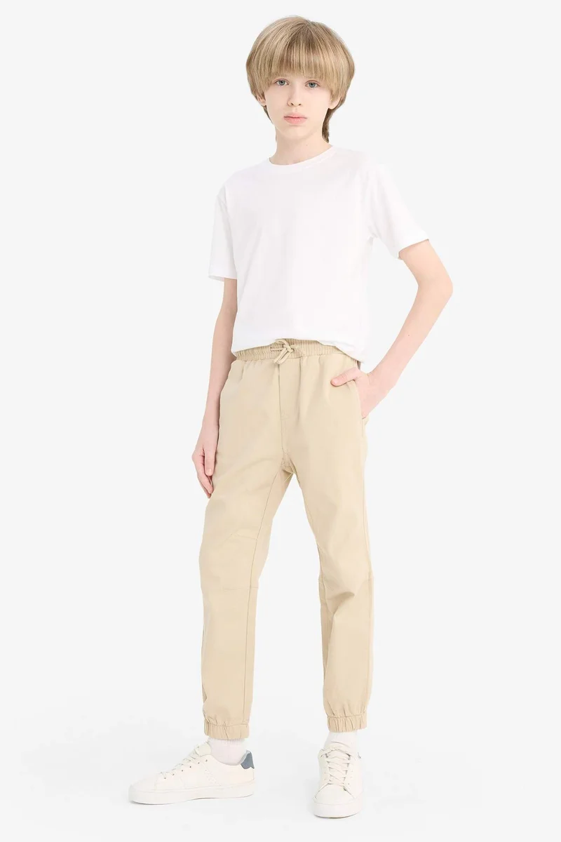 ديفاكتو Boy Elastic Leg Gabardine Joggers