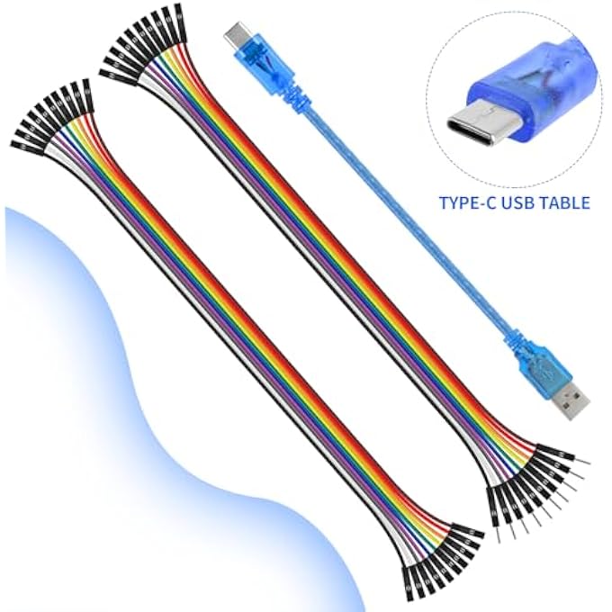 rayihni USB TO TTL SERIAL CONVERTER ADAPTER WITH TYPE-C DATA CABLE, SUPPORT 3.3V 5V FT232RL MODULE FTDI BREAKOUT BOARD FOR ARDUINO - Image 2