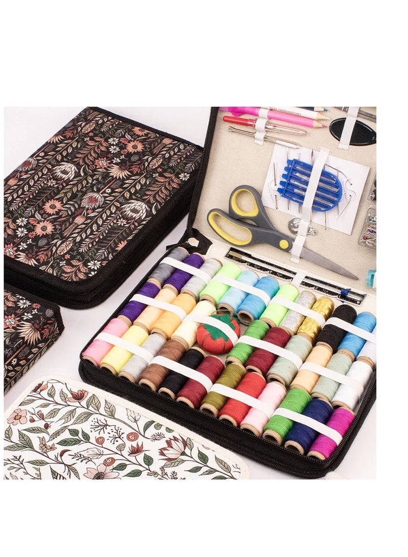 BELLA CIAO Portable Home Sewing Kit Over 200 Pieces Emergency Travel Sewing Box Hand Sewing Bag for Beginners and Hobbyists - Image 1