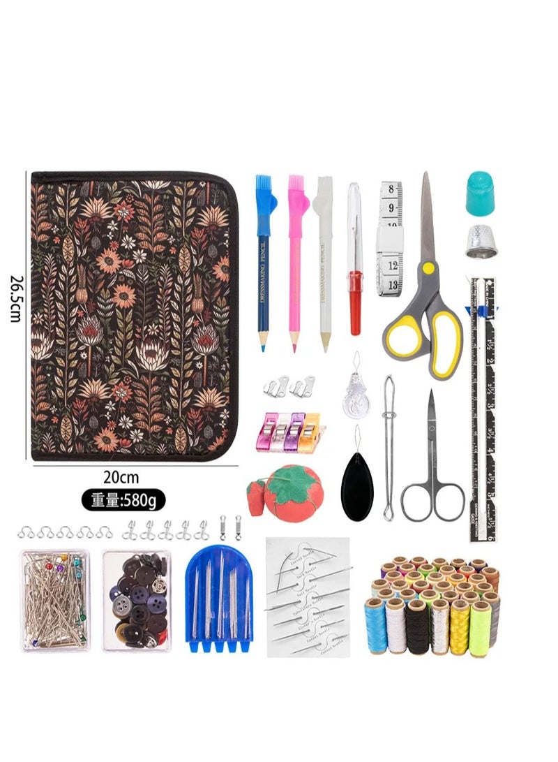 BELLA CIAO Portable Home Sewing Kit Over 200 Pieces Emergency Travel Sewing Box Hand Sewing Bag for Beginners and Hobbyists - Image 2