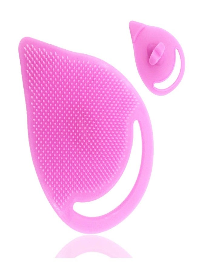 FOK Blackhead Remover Facial Cleansing Silicone Pad Face Cleaner Beauty Tool (Pink, 2) - Image 3