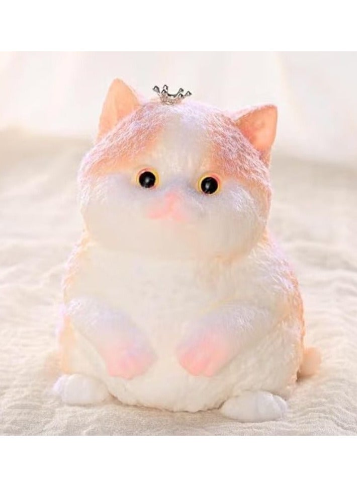 قطة تابا كبيرة الحجم مصنوعة يدويًا، لعبة قطة ناعمة لطيفة، هدايا عائلية للحفلات، هدية لتخفيف التوتر للبالغين، هدايا عيد ميلاد، قطة سيامية متوسطة الحجم