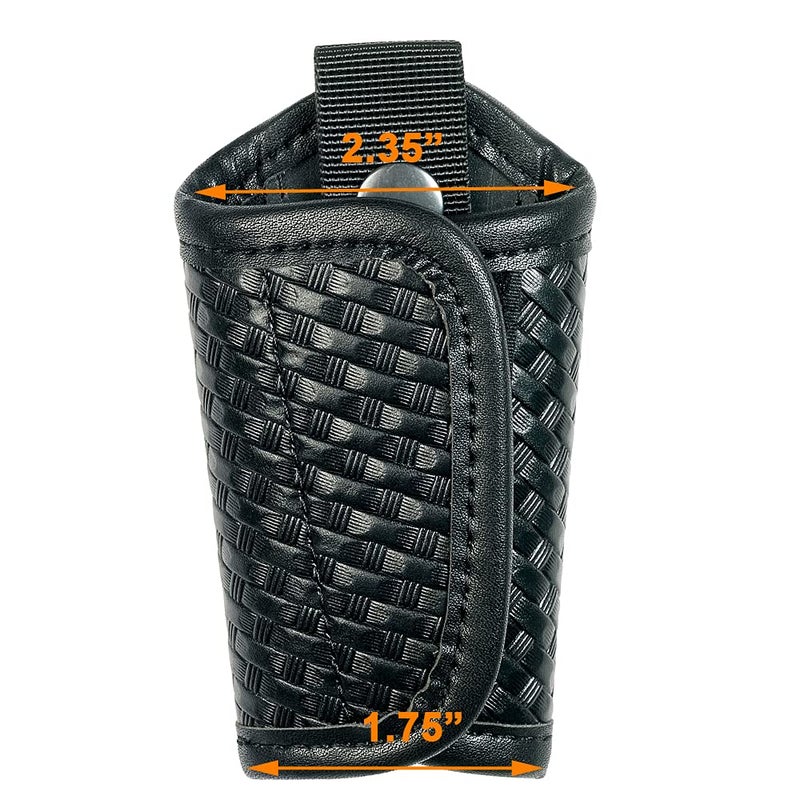 TAFTACFR Basketwave Silent Key Holder for Duty Belt Basketweave Artificial Leather Durable Law Enforcement Police Tactical Silent Key Keeper Pouch (Basketweave Artificial Leather) - Image 3
