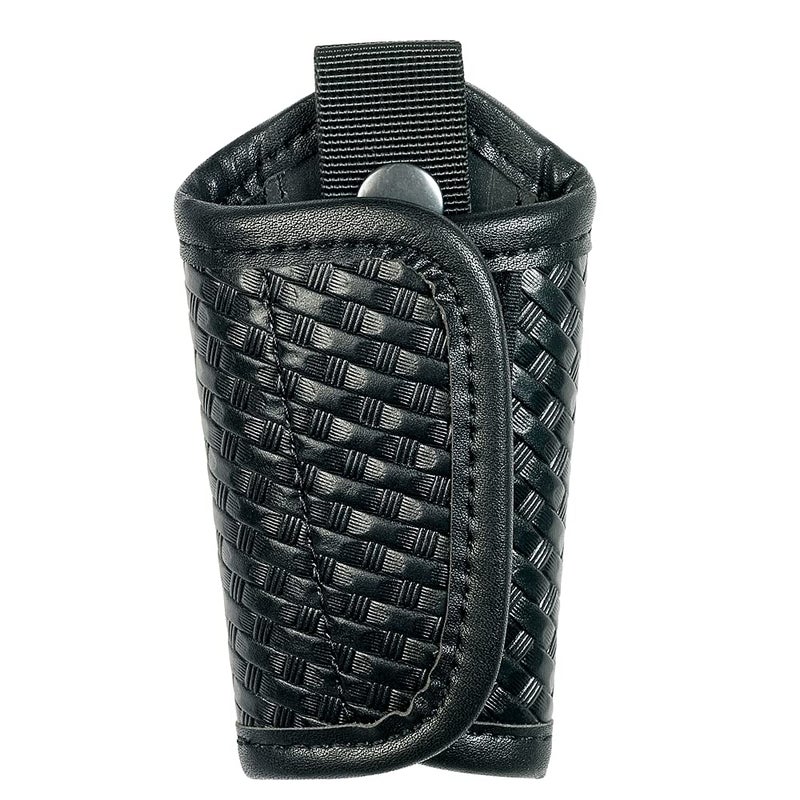 TAFTACFR Basketwave Silent Key Holder for Duty Belt Basketweave Artificial Leather Durable Law Enforcement Police Tactical Silent Key Keeper Pouch (Basketweave Artificial Leather) - Image 1