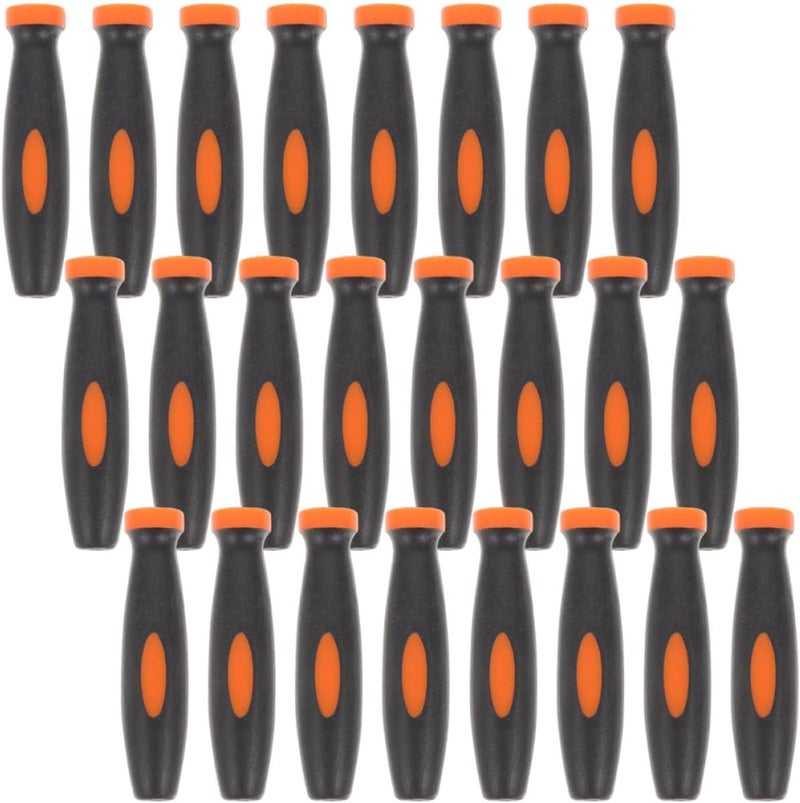 24pcs Dual Color 3mm File Handles Rubber Grip Covers for Hand Files Ergonomic Soft Handles for Woodworking and Home Tool Accessories - Image 1