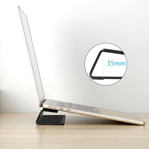 Psitek Portable Laptop Wedge Airflow Cooling Stand, Aluminium Laptops Feet Legs Improved Ergonomics, Stability, and Versatility - Compatible with MacBook and All Laptop, with Ruler - Image 4