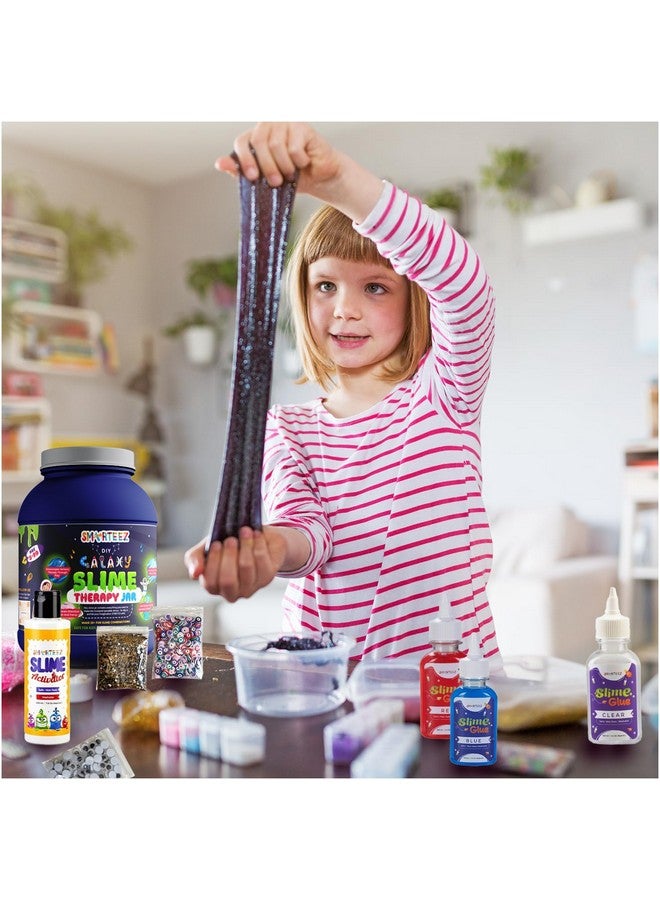 SMARTEEZ Galaxy Slime Therapy JAR | Galaxy Slime KIT | Slime Making KIT | 25+ Slime Combinations | Glow in The Dark Slime | Metallic Slime | Non Toxic | Safe | Kid Friendly | Jelly Putty Toys - Image 5