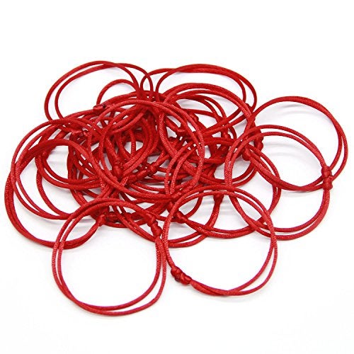 Coolrunner Lot - 12 Kabbalah Red String Bracelets Evil Eye Jewelry Kabala Charm Fashion Bangle (Red 12) - Image 1