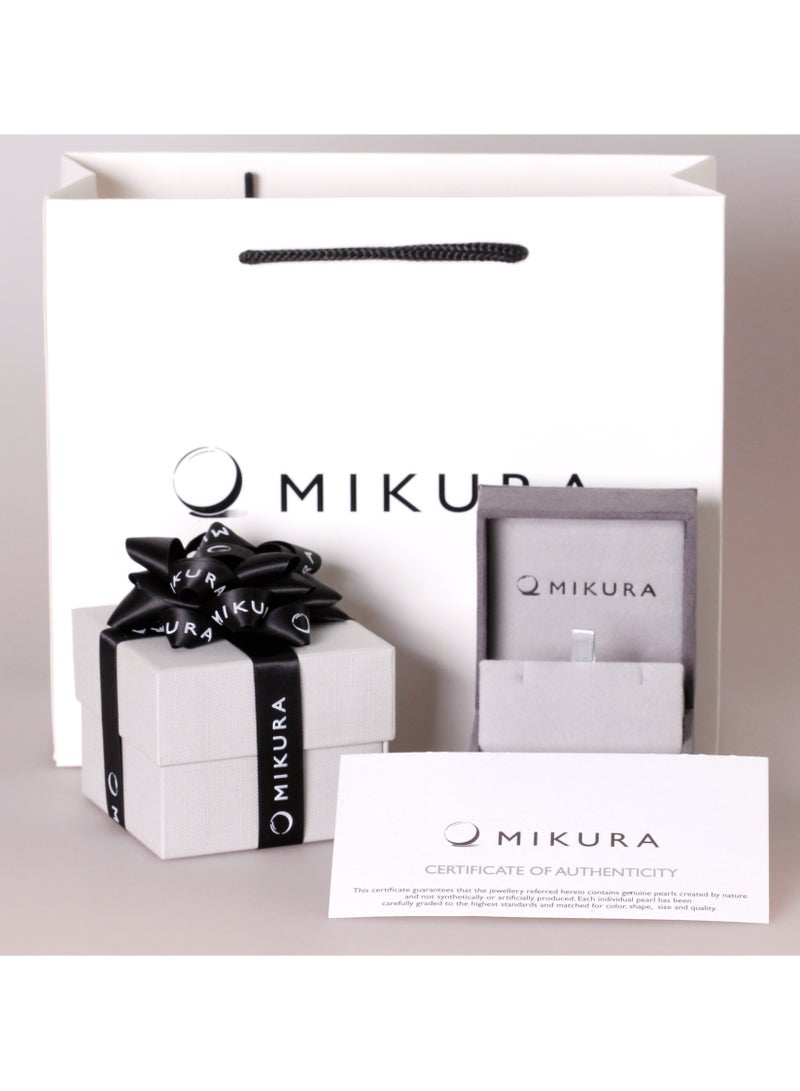 MIKURA Pendant Chain, Freshwater Pearls, A Quality, Natural Mix Color, 12.0-10.0MM, 18KW - Image 4