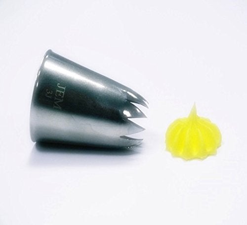 PME JEM Large Curved Star Savoy Piping Nozzle, Decorating Tip, no. 3J - Image 3