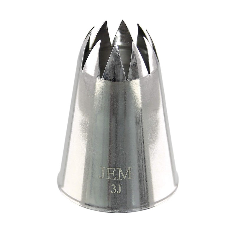 PME JEM Large Curved Star Savoy Piping Nozzle, Decorating Tip, no. 3J - Image 2