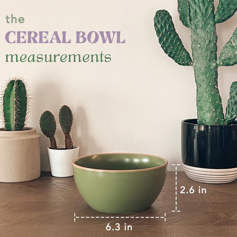 Mora Ceramic Artisan Matte Bowls For Kitchen 28oz - Bowl Set of 4 - For Cereal, Salad, Pasta, Soup, Dessert etc - Dishwasher, Microwave, and Oven Safe - For Breakfast, Lunch and Dinner - Safari Colors - Image 2