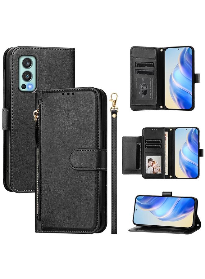 S-TOP Case For OnePlus Nord 2 5G Multi-Card Slots Zipper Wallet Leather Phone Case - Image 1