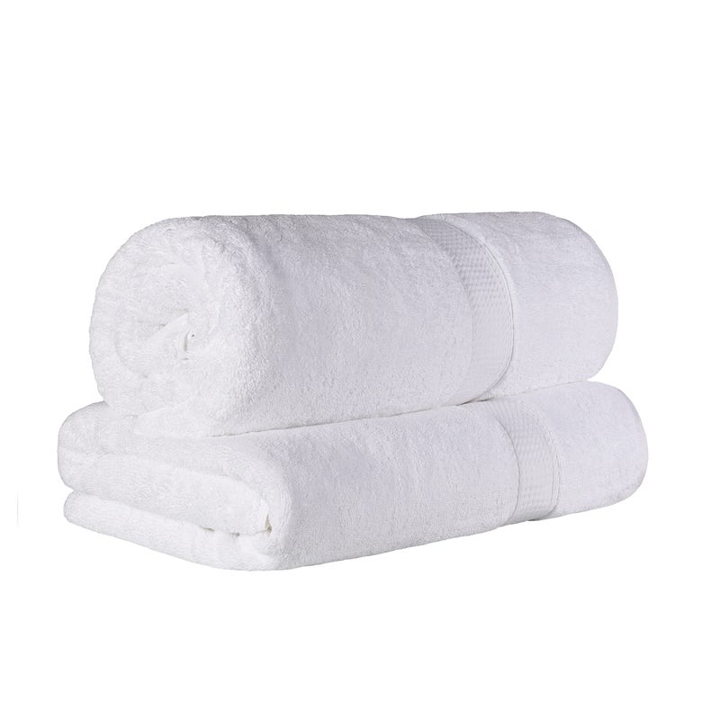 Superior Superior Egyptian Cotton Pile Bath Sheet Set of 2 Ultra Soft Luxury Towels Thick Plush Essentials Absorbent Heavyweight Guest Bath Hotel Spa Home Bathroom Shower Basics White 