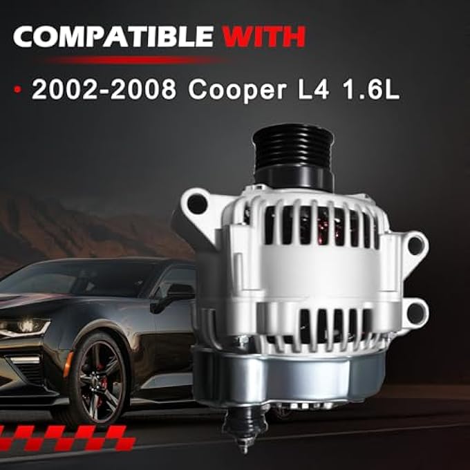 Autodevil 11049 Alternator compatible with for Cooper 2002-2008 Replace OE 12317515030, AL9434X, YLE102340, 1022112230, 1022112231, 1022112232, 1022112233, 2100524 - Image 2