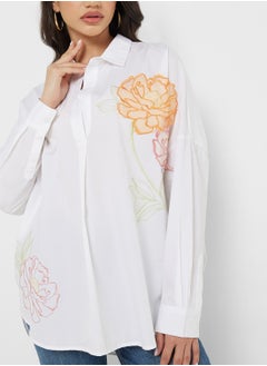 French Connection Cambria Cotton Popover Shirt  - Image 3