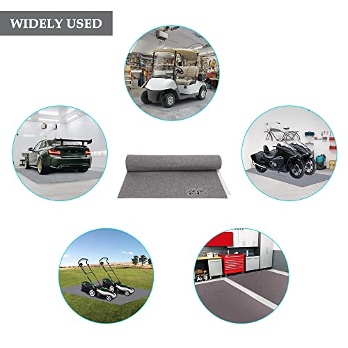 10L0L Large 8.8 x 4.9 Ft - Oil Absorbent Garage Floor Mat and Mechanic Pad, Protect Floor Waterproof Anti-Slip Garage Matts for Club Car EZGO Yamaha ATV UTV Parking Mat - Image 3