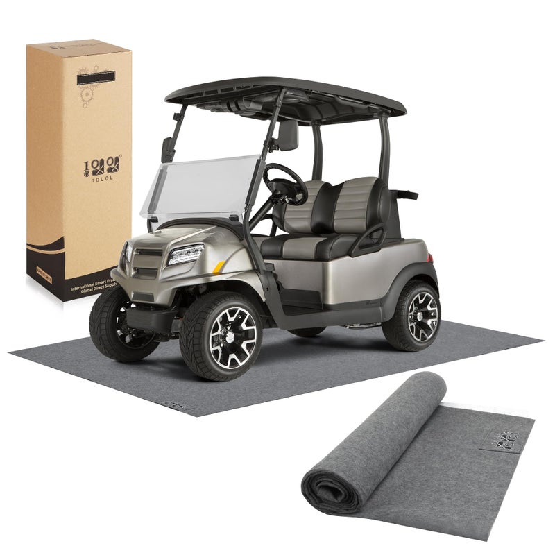 10L0L Large 8.8 x 4.9 Ft - Oil Absorbent Garage Floor Mat and Mechanic Pad, Protect Floor Waterproof Anti-Slip Garage Matts for Club Car EZGO Yamaha ATV UTV Parking Mat - Image 2