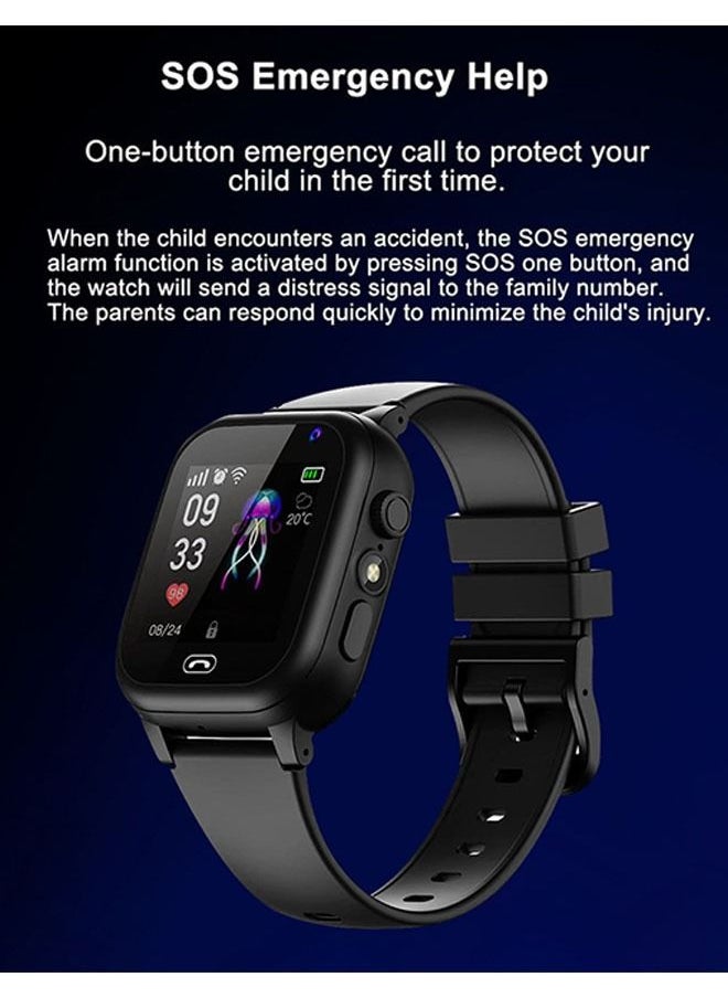 Arabest Children's Smartwatch,Locator,Large Screen Sports Watch,Silicone,Suitable as a Gift for Children(Blue)  - Image 2