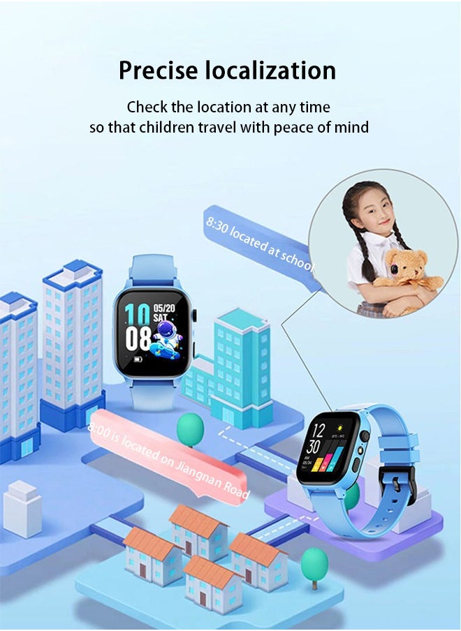 Arabest Children's Smartwatch,Locator,Large Screen Sports Watch,Silicone,Suitable as a Gift for Children(Blue)  - Image 5