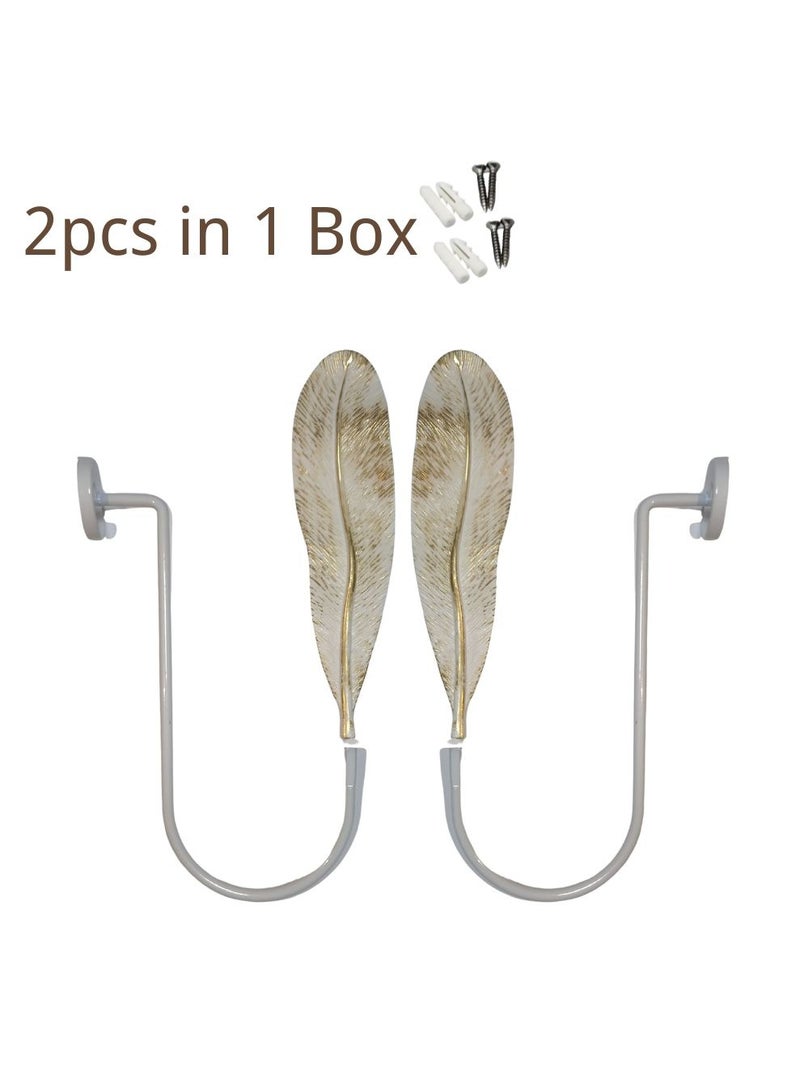 QBAID مساند ستائر عدد 2 – خطافات جدارية لتثبيت الستائر وإضفاء لمسة ديكور أنيقة - Image 4