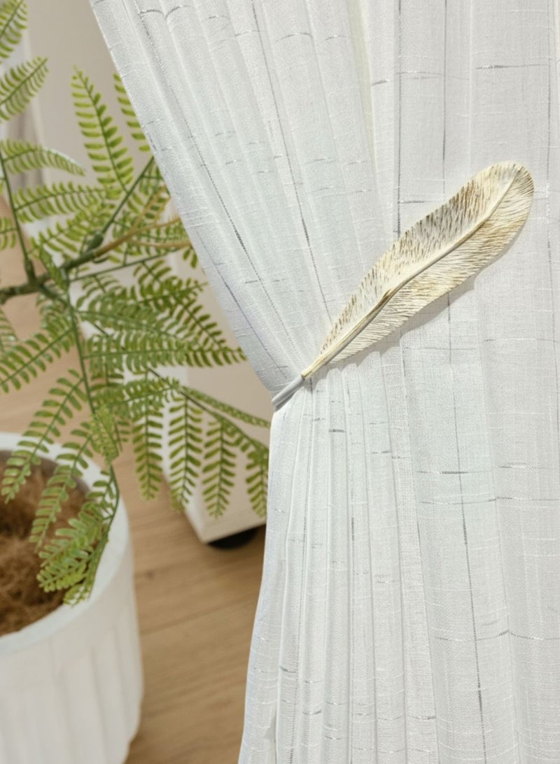 QBAID مساند ستائر عدد 2 – خطافات جدارية لتثبيت الستائر وإضفاء لمسة ديكور أنيقة - Image 1