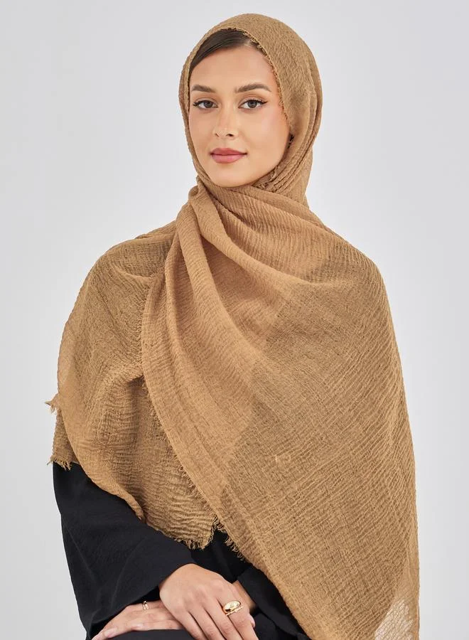 ستايلي Styli Crinkle Texture Chiffon Hijab