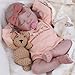 EKOKIZ Lifelike Reborn Baby Dolls 20Inch Realistic Baby Doll Girl Soft Cloth Body Newborn Doll with Complete Accessories for Kids Age 3 Real Life Dolls Lovely Pretty Girls - Image 2