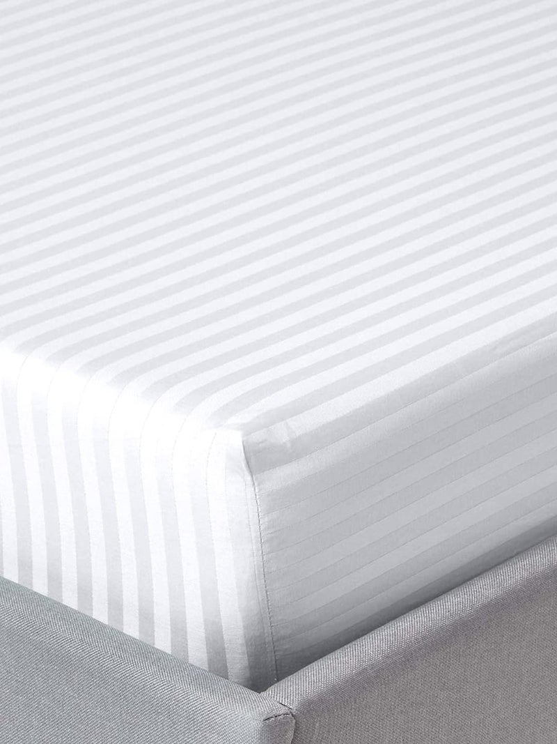 LINENWALAS 100 Certified Cotton Bedsheet with 2 Pillowcase 210 TC King Size Bedsheet FadeResistant Soft Hypoallergenic Hotel Quality Flat Bedsheet 108x108 InchesWhite - Image 5