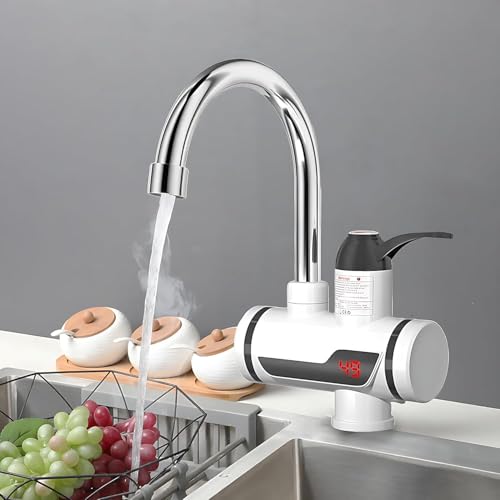 DRUMSTONE (𝟏𝟓 𝐘𝐄𝐀𝐑𝐒 𝐖𝐀𝐑𝐑𝐀𝐍𝐓𝐘) Instant Tap Water Heater/Geyser for Kitchen, Bathroom, Office, Restaurants, Labs, Clinics, Saloon, LED Electric Head Water Heaters Body and Butt - Image 1