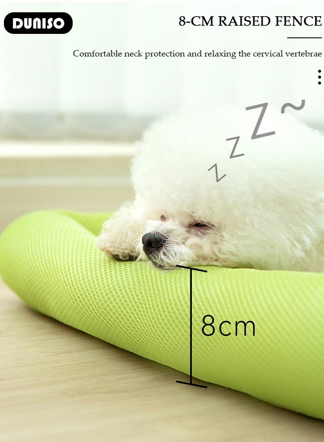 DUNISO Pet Sleeping Mats, Summer Cooling Dog Mat, Ice Pad, Cushion Puppy Kitten Soft Sleep Bed, Kennel Cool Pet bed for Dogs Cats, Pet Sleeping Pad for Kennel/Sofa/Bed/Floor/Car Seats, Rectangle - Image 4