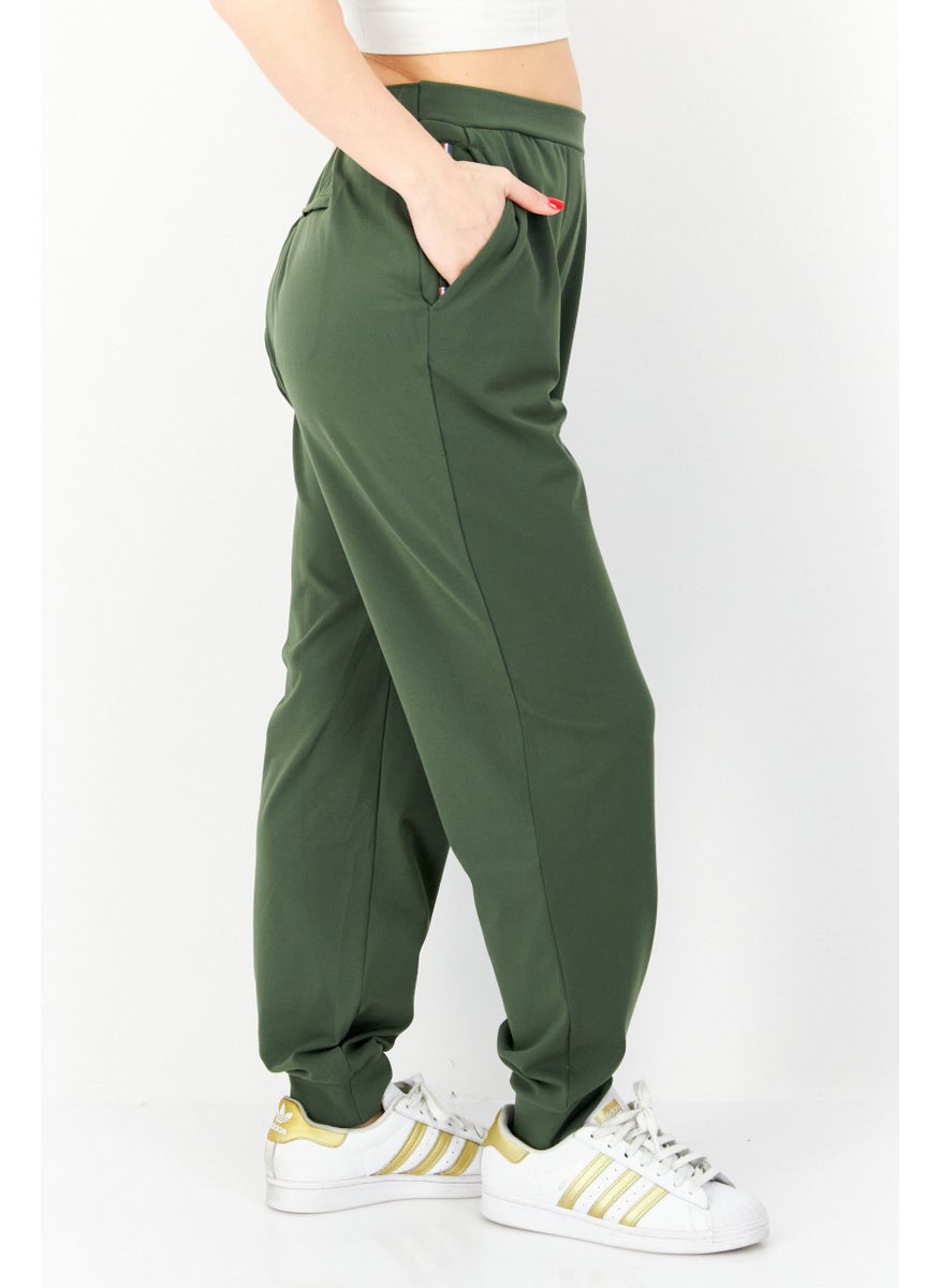 Fourlaps - Women Sportswear Fit Tanning Track Pants, Olive - Image 1