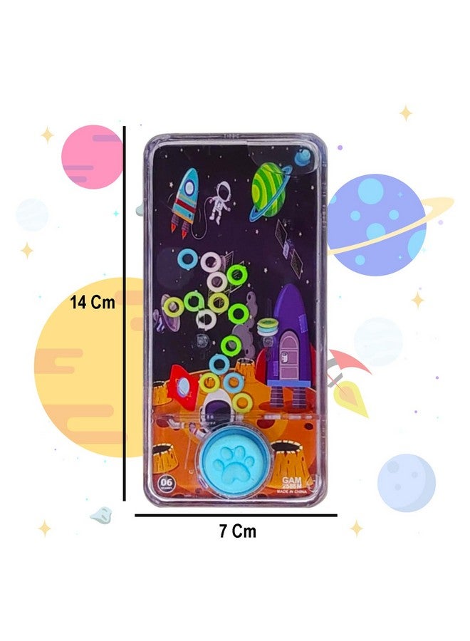بارتيت لعبة مائية محمولة بموضوع الفضاء من بارتيت، لعبة رمي حلقات فقاعات الماء، ألعاب مائية، ألعاب عائلية للسفر، هدية مثالية للأطفال الأولاد والبنات (عبوة من قطعة واحدة) (ألوان متنوعة) - Image 3