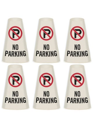 6 Pack "No Parking" Reflective Cone Message Sleeve Collar With Symbol 360 Degree Visibility Non Adhesive Vinyl Signs For Traffic Safety Cones 3 Side Print [Cone Not Included] Usa Made - pzsku/Z7AD07CC42DDCF5FEE49FZ/45/_/1724412674/26e71bc5-4939-4805-8f11-65ecf7f4a36b