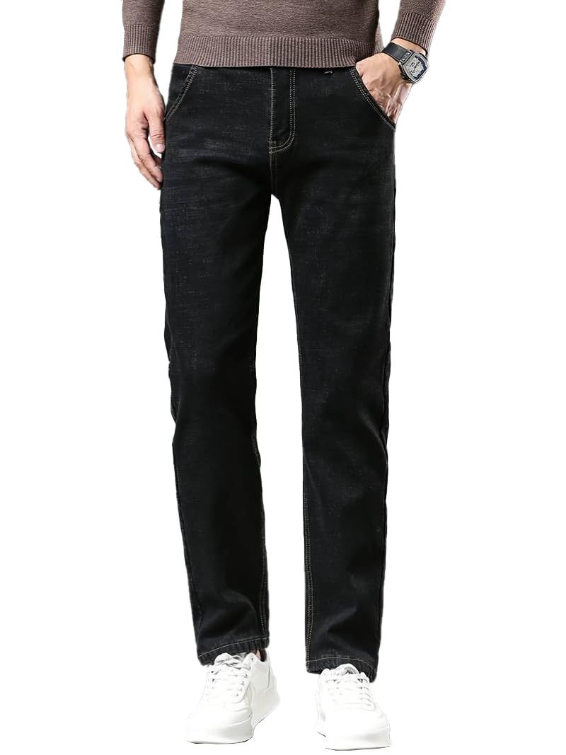 TAGDO Men Regular Fit Mid Rise Jeans (Jeans-5190-Black-32) - Image 3