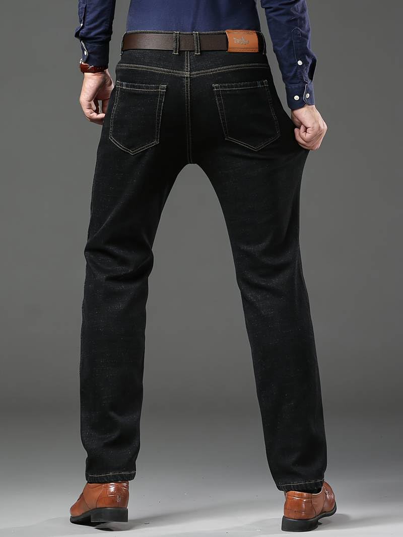 TAGDO Men Regular Fit Mid Rise Jeans (Jeans-5190-Black-32) - Image 2