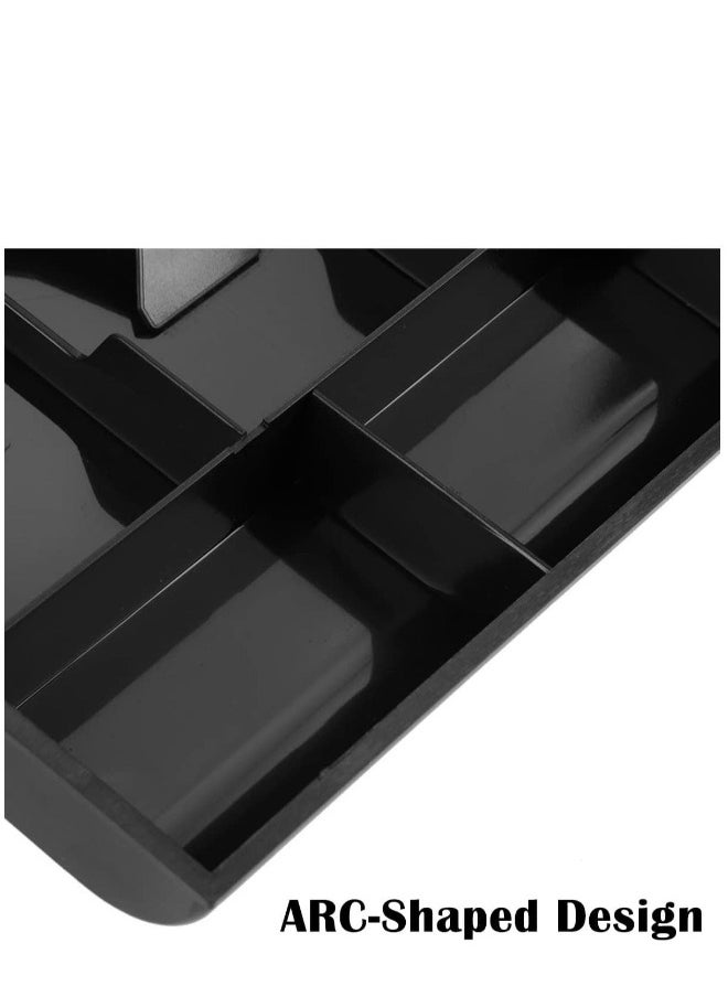 Generic Cash Drawer 5 Grids Black Cash Box Register Insert Coin Trays Cashier Tidy Storage Safe Cash Tray for Business Use (Black) 