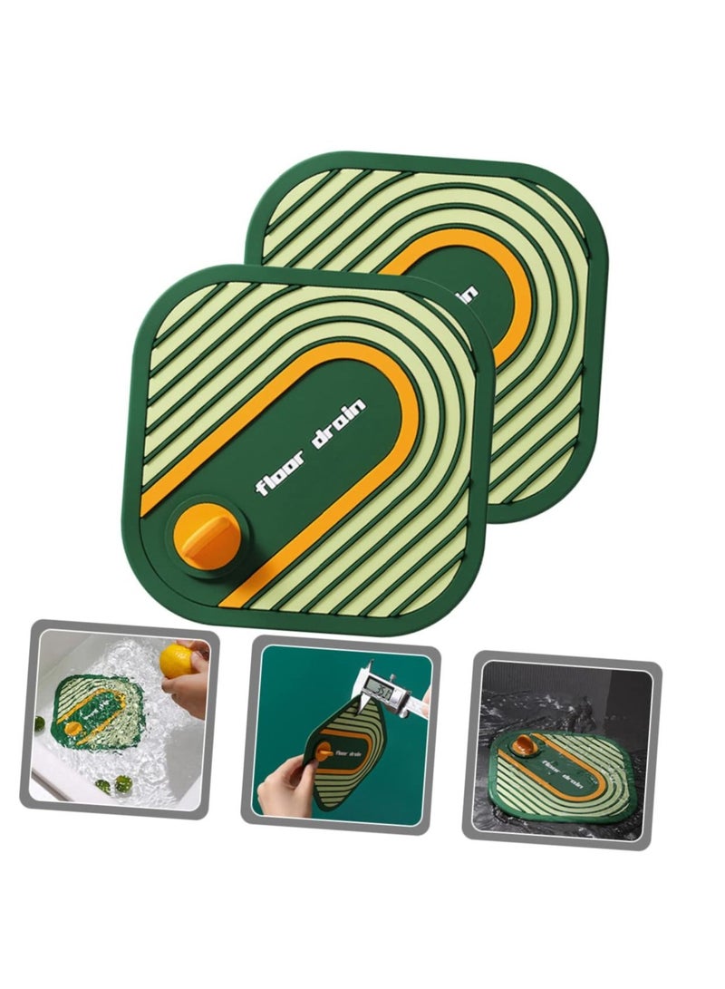 Excefore Anti Odor Mat Silicone Bathtub Stopper, Tub Stopper Silicone Floor Drain Anti-Odor Mat, for Kitchen Bathroom Laundry Shower Floor, 2 Pieces - Image 4