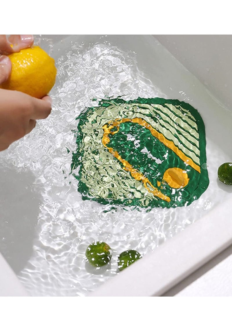 Excefore Anti Odor Mat Silicone Bathtub Stopper, Tub Stopper Silicone Floor Drain Anti-Odor Mat, for Kitchen Bathroom Laundry Shower Floor, 2 Pieces - Image 3