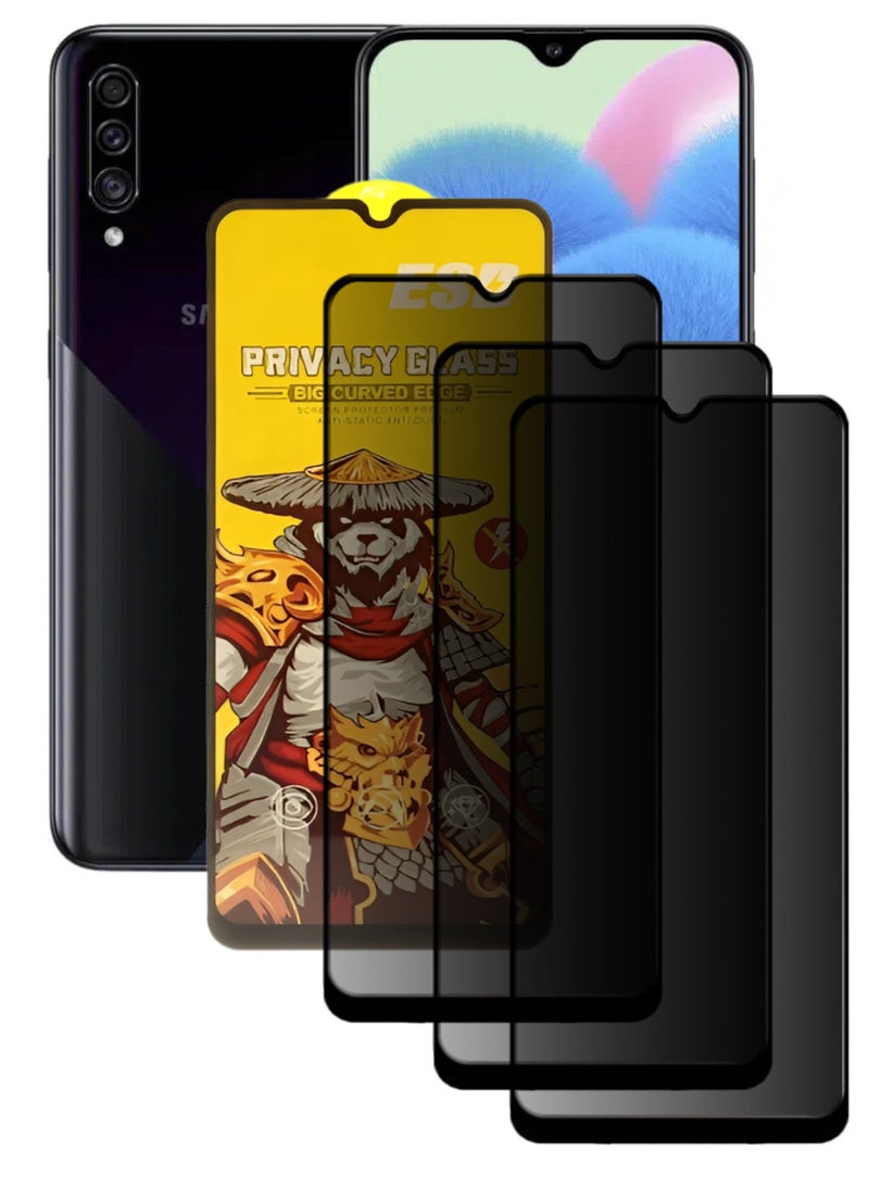 ESD 3 Pieces Tempered Dustproof Privacy Glass Screen Protector Compatible For Samsung Galaxy A30s - Image 1