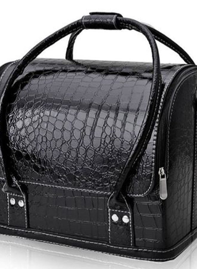 إسكدنيا حقيبة مكياج احترافية متعددة الاستخدامات بسعة كبيرة أسود - Image 2