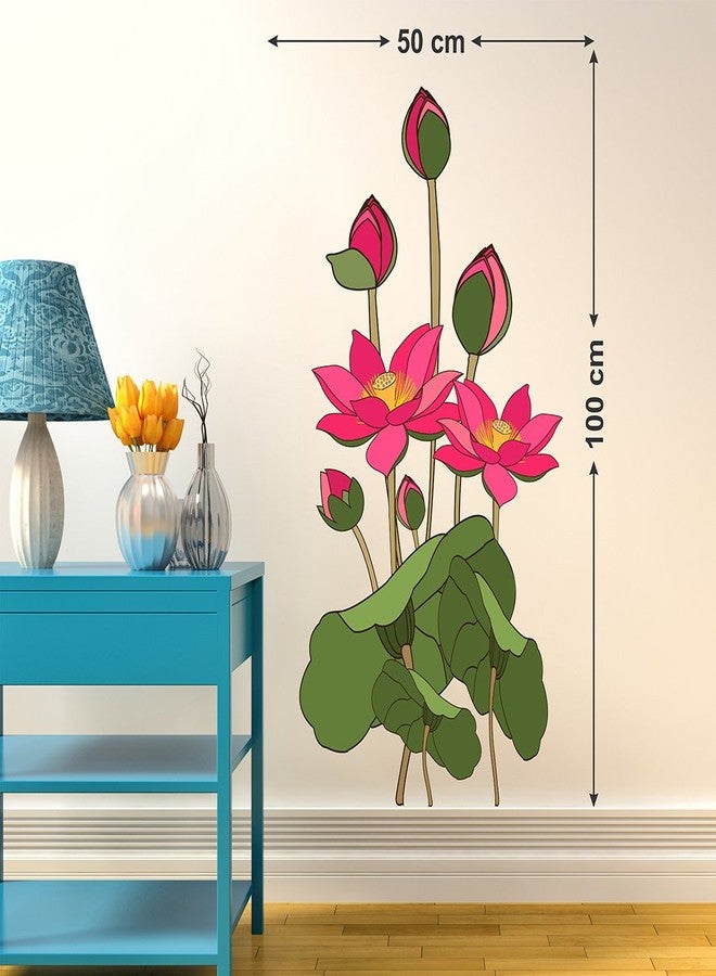 Wallstick ملصقات جدارية على شكل زهور اللوتس (فينيل 100 سم × 50 سم) - Image 2