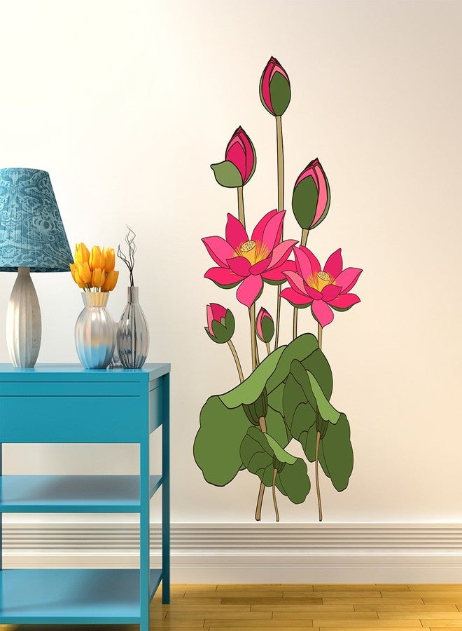 Wallstick ملصقات جدارية على شكل زهور اللوتس (فينيل 100 سم × 50 سم) - Image 1